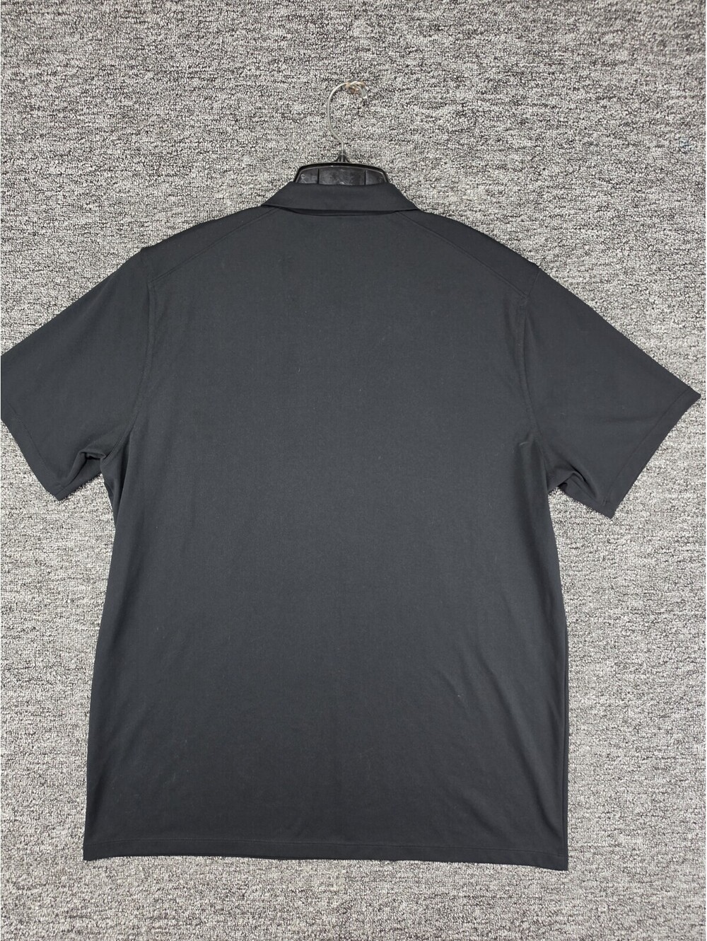 Nike Black Dri-FIT Polyester Knit Logo Polo Shirt SS Men’s XL Golf - Picture 7 of 8